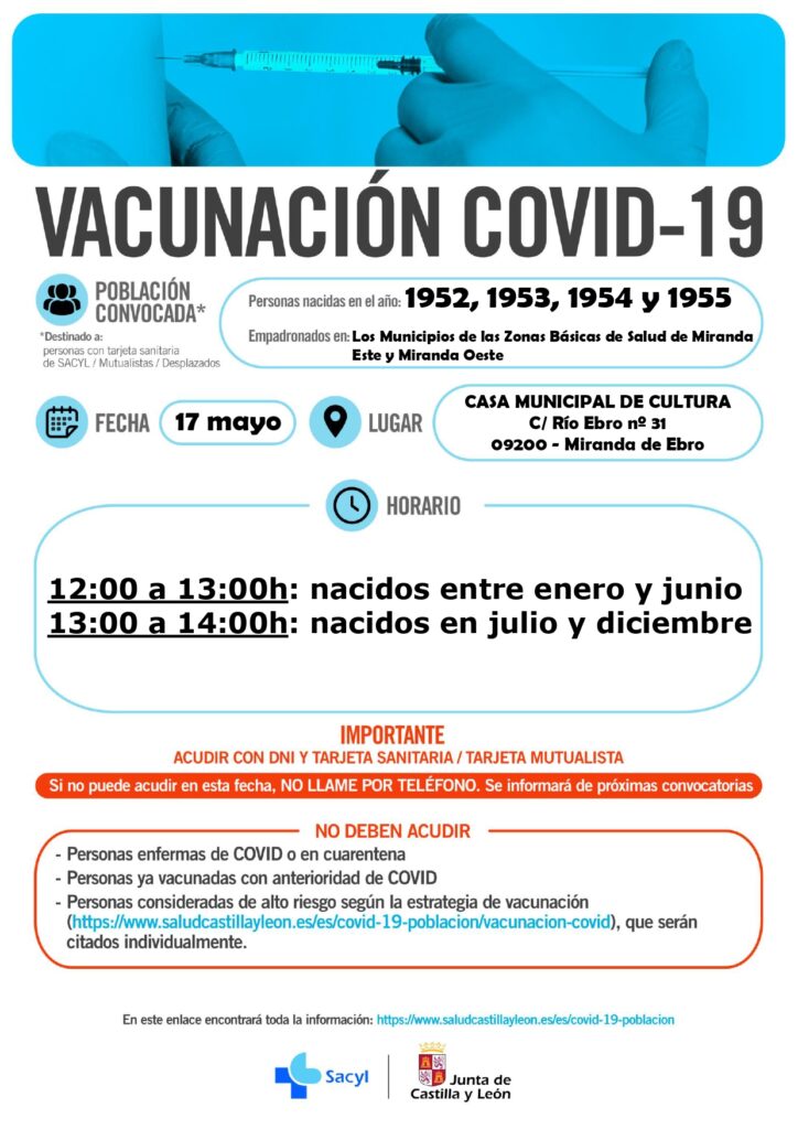 VACUNACION 1952 1953 1954 1955